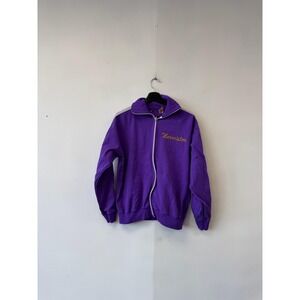 Vintage Hermiston Track Jacket Mens Medium Purple Nylon Zip Striped 70s 80s